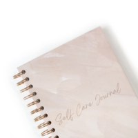 Ensemble cadeau d'auto-soin planificateur d'impression personnalisé couverture rigide A5 cahier d'impression de livre de papier à spirale journal avec Journal de reliure à bobine