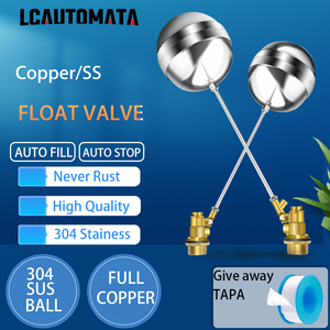 Otomatik su kaynağı 1/2 " - 2" 304 paslanmaz çelik bilyalı vana donanım pirinç su vanası elektrikli su Solenoid şamandıra valfi - Product Image 2