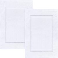 Serviettes tissées de luxe et tapis de bain 100% coton résistants à l'eau pour hôtel et usage domestique, blanc doux, épaisseur 500 g/m²