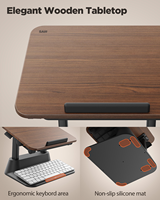 Bureau d'ordinateur réglable en hauteur, stable, pour le travail assis-debout, support pour ordinateur portable, table pour ordinateur portable, vente chaude