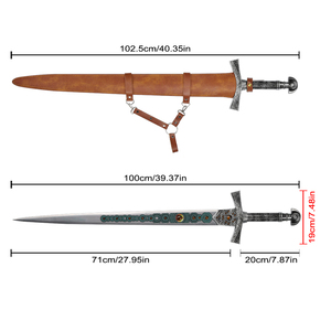 Réplique d'arme réelle de 40,35 pouces du jeu Elden Ring, Épée du Chevalier Miquellan pour collection et cosplay - Product Image 2