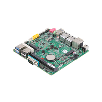 Qotom J4105 J4125 X86 Mini PC ITX Motherboard Industri Dengan 4 RS232 COM 2 LAN 6 USB 3 Port Layar