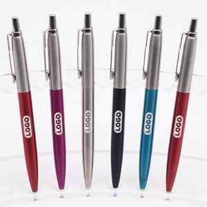 Stylo bille en métal fantaisie en gros, gravure de logo personnalisée, en acier inoxydable massif, fournisseur de luxe pour entreprises, rechargeable, écriture fluide - Product Image 1