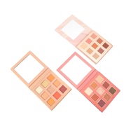 Palette de fards à paupières imperméable neuf couleurs, finitions nacrées et mates, tons terreux, marque privée OEM transfrontalière, origine Chine