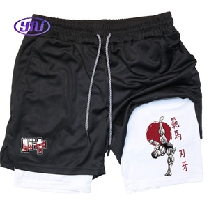 Pantalones Cortos Deportivos de Compresión Transpirables para Hombre, Anime Baki 2 1, Elásticos, de Alto Rendimiento, Secado Rápido, para Gimnasio, Entrenamiento, Verano - Product Image 1