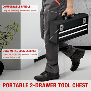 Boîte à outils en métal personnalisable avec tiroir en fer, étanche, rangement pour matériel, facile à transporter, étui à outils d'entretien, support OEM - Product Image 4