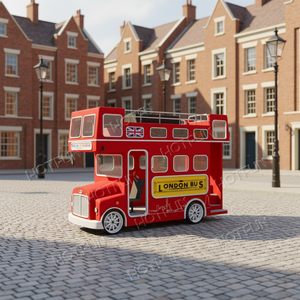 Tren Eléctrico sin Rieles <span class=keywords><strong>de</strong></span> Alta Calidad Tipo Autobús <span class=keywords><strong>de</strong></span> Londres para Parques <span class=keywords><strong>de</strong></span> Atracciones, Capacidad para 24 Personas, Certificado CE, Edades 8+ - Product Image 1