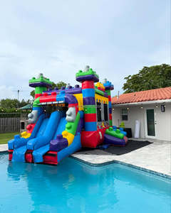Glissière d'eau gonflable de prix usine entrent <span class=keywords><strong>dans</strong></span> la glissière de saut de <span class=keywords><strong>piscine</strong></span> gonflable - Product Image 5