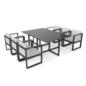 Home Courtyard Patio Metal Garden <b>Table</b> <b>and</b> <b>Chairs</b> Customized Luxury Aluminium Outdoor Dining Furniture <b>Table</b> <b>Chair</b> - Product Image 3