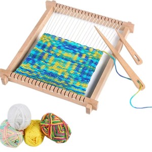 Kit de métier à tisser en bois fait main pour enfants, outils simples en bois pour la tapisserie de laine, aides pédagogiques pour la maternelle - Product Image 4