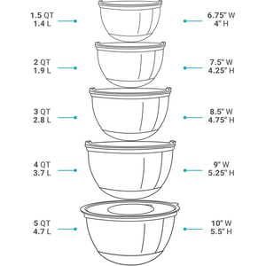 Ensemble de bols à salade modernes en acier inoxydable, écologiques, polis, avec couvercle râpeur, 5 pièces, couleur personnalisée, logo, non revêtus, pour usage domestique - Product Image 4