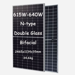 Panneaux solaires bifaciaux longue durée de vie 610W 620W 630W 640W 650W pour usage domestique - Product Image 2