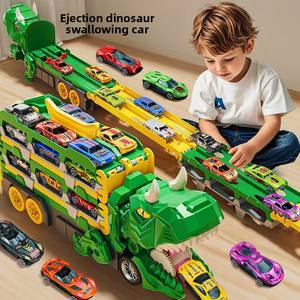 Juguete de Dinosaurio Tiranosaurio Rex para Niños, Carro de Juguete con Forma de Pista, Deslizante y Rebotante, de Plástico, Escala 1:5, para Niños de 0 a 24 Meses, Regalo - Product Image 2