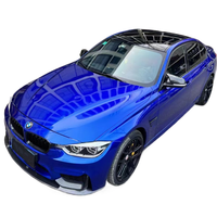 Film de protection de peinture (PPF) en vinyle PET brillant métallisé bleu myrtille pour véhicule, rouleau de film de lamination pour voiture