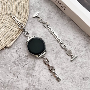 Correa de acero inoxidable con diamantes para Samsung Galaxy <span class=keywords><strong>Watch</strong></span> 6 5/Pro/4 Classic 44 40 46mm, pulsera para <span class=keywords><strong>mujer</strong></span> para <span class=keywords><strong>Huawei</strong></span> <span class=keywords><strong>Watch</strong></span> <span class=keywords><strong>GT</strong></span> 4 3 43mm - Product Image 3
