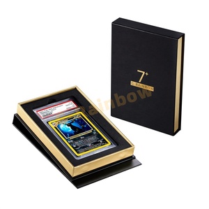 Tùy biến thẻ thể thao slab Hộp Thẻ bảo vệ boong trường hợp các tông vàng lá Logo chấm điểm thẻ hiển thị hộp - Product Image 2