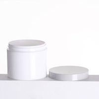 Pot cosmétique en plastique de 100g 200g, prix de gros, grand format, en PP blanc/noir, pour crème et colle en gel