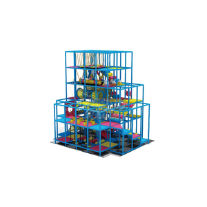 ASTM certificata su misura per bambini parco giochi al coperto di alto livello corso morbido con ostacoli Ninja e scivolo a tubo per Playworld al coperto - Product Image 4