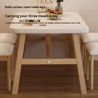 Mesa de Comedor Rectangular Moderna de Madera Maciza para Hogares y Apartamentos Pequeños Incluye Mobiliario Sencillo para Catering y Alquiler Comercial