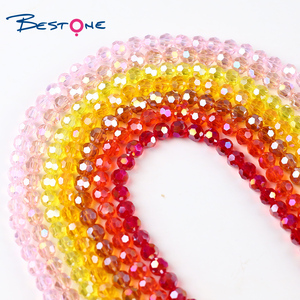 Bestone Wholesale 4mm 6mm 8mm 10mm AB Color Faceted Glass <strong>Beads</strong> DIY Loose <strong>Beads</strong> For Jewelry Making