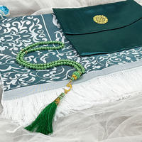 Ensemble cadeau de tapis de prière turc portable, tapis musulman de voyage, tapis de prière turc portable