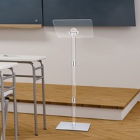 Pupitre en acrylique transparent durable et moderne, présentoir de podium en lucite pour présentations, églises, mariages
