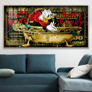 Quadro Motivazionale con Anatre che Prendono Soldi, Arte Ispirazionale per Casa e Camera da Letto, Regalo per Ragazzi - Product Image 3
