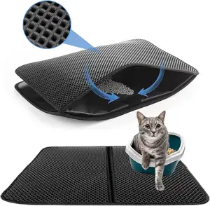 Double Layer Design-Waterproof-Easy to Clean Insulation litter trapping cat mat non insect non moldy clean sole