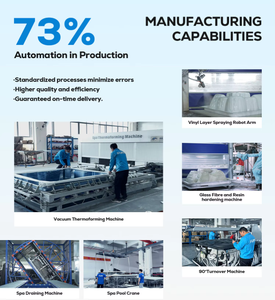 Joyee อ่างน้ำวนกลางแจ้งอ่างอาบน้ำอะคริลิค3คนอ่างน้ำร้อนในสวนดีไซน์ยุโรป - Product Image 6