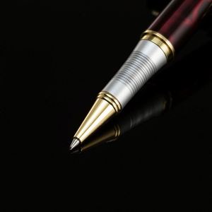 Quality Custom Logo Premium Executive Gift High End Business <b>Metal</b> <b>Roller</b> Black Silver Color Liquid Ink Ballpoint Pen - Product Image 4