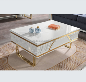 Sang Trọng Lấp Lánh Nghiền Nát Quảng Trường Kim Cương Nhân Đôi Bàn Cà Phê - Product Image 6