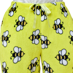 Nuovo Design all'ingrosso in <span class=keywords><strong>pile</strong></span> stampato da uomo con stampa a forma di ape con Logo personalizzato per bambini e ragazze pantaloni morbidi in flanella - Product Image 5