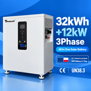 Batería de almacenamiento solar para el hogar de 32 kWh con inversor trifásico de 12 kW, monitoreo por aplicación WiFi y sistema de control BMS inteligente (Stock UE) - Product Image 1