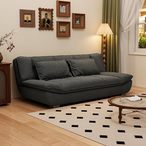 Divano Letto Convertibile Moderno Design Modulare Reclinabile Regolabile Rivestimento in Pelle Effetto Pelle di Gatto Telaio in Legno 3 Posti per Soggiorno - Product Image 2