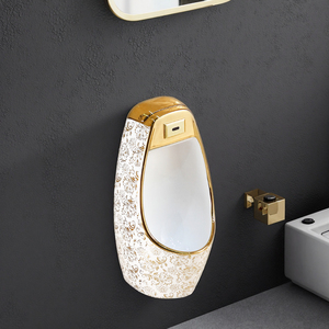 Cảm Ứng Tự Động Treo Tường Người Đàn Ông Của Bồn tiểu Thiết Kế Hiện Đại Vàng Gốm Ktv Bồn tiểu Xô Cho Phòng Tắm Và Khách <span class=keywords><strong>S</strong></span>ạn <span class=keywords><strong>S</strong></span>ử Dụng - Product Image 2