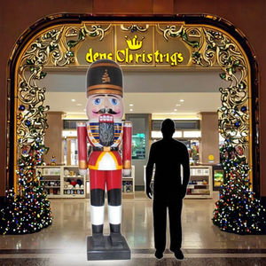 Décoration saisonnière d'Halloween et de Noël, grand <span class=keywords><strong>casse</strong></span>-<span class=keywords><strong>noisette</strong></span> géant en fibre de verre et résine, taille réelle, avec lumières, pour affichage de Noël et scènes de centre commercial - Product Image 1