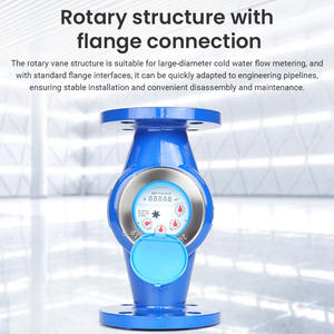 DN50 R80 4G ワイヤレス高精度フランジ接続鋳鉄製バルブレス遠隔読み取り監視スマート水道メーター - Product Image 4