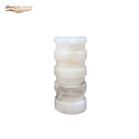 Vase à fleurs créatif en marbre de pierre naturelle poli, style nuage moderne, pour intérieur, bureau, salon - Durable et écologique