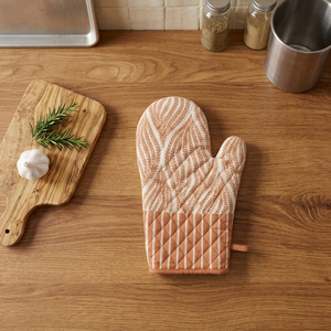 Premium Cotton Quilted Oven Mitten with Fern Leaf Print – Heat Resistant Kitchen <b>Glove</b> for <b>Cooking</b> & Baking - Product Image 3