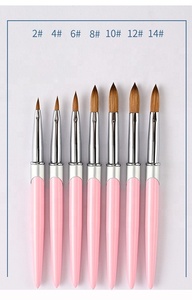 Pincel de aluminio para uñas Kolinsky, herramientas de manicura, pincel para uñas, <span class=keywords><strong>rosa</strong></span>, nuevo - Product Image 5