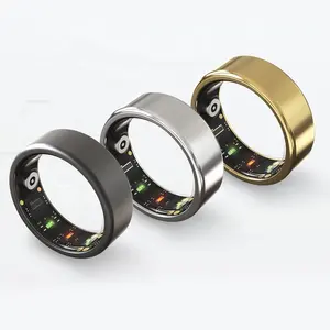 Smart Ring Voor Mannen Zwart Slaap Monitoring Fitness Tracker Hartslag Gezondheidsbeheer Waterdichte Bluetooth Sport Ring