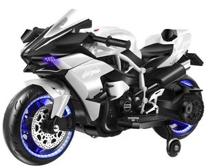 CE belgeli pembe renk çift sürücü çocuklar için elektrikli motosiklet