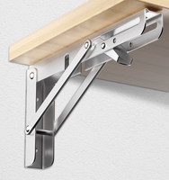 Edelstahl Klappbare Dreieckhalterung Schwerlast Zusammenklappbare Regalstütze für Wandtisch Arbeitsplatte Hardware