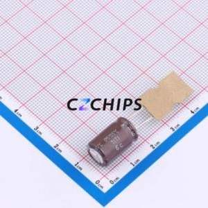 EKXJ401ETD100MJ16S ตัวเก็บประจุอลูมิเนียมอิเล็กโทรไลติกผ่านรู D10xL16mm 10uF 20% 400V 125mA-120Hz - Product Image 2