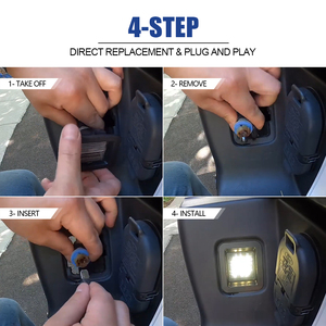 Lampe de plaque d'immatriculation de voiture LED blanche spécifique au modèle américain pour <span class=keywords><strong>Ford</strong></span> F-150 2015 ~ F-150 Raptor 2015 ~ - Product Image 3