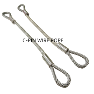 Оптовая продажа, оцинкованный стальной трос, прессованные алюминиевые детали с двумя петлями, безопасный трос из нержавеющей стали - Product Image 5