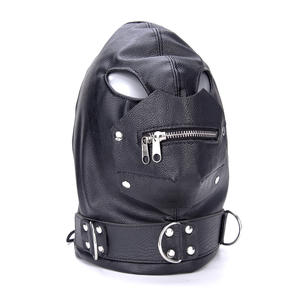 PVC Masque Bondage Fétiche Bandeau SM Produits Cosplay Cuir Chapeaux <span class=keywords><strong>BDSM</strong></span> Accessoires Adulte Usine <span class=keywords><strong>SexShop</strong></span> - Product Image 3