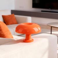 Lampe de table LED rechargeable en forme de champignon avec interrupteur, lampe champignon orange avec 3 modes d'éclairage