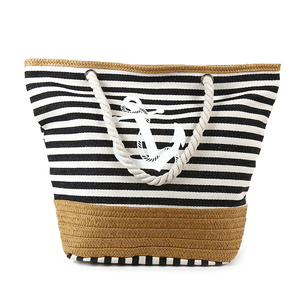 Tùy Chỉnh Lớn Canvas Rơm Du Lịch Mua Sắm Mùa Hè Phụ Nữ <span class=keywords><strong>Tote</strong></span> Túi Bãi Biển - Product Image 1
