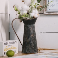 Conception personnalisée nid d'abeille fer blanc vintage métal Pot de fleur jardin ferme rustique Pot de fleur